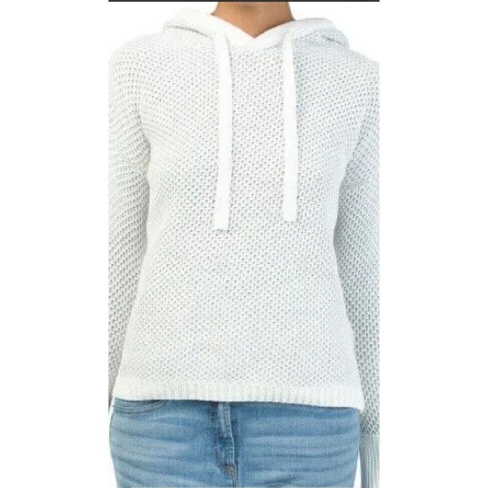 Rachel Zoe XS Open Waffle Knit Outdoor Fall Layering School Hoodie Thumb Holes
